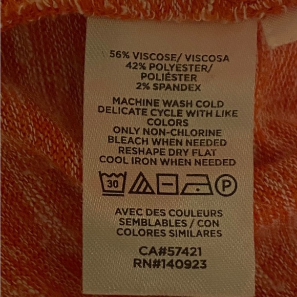 LOU & GREY For Loft Heather Tiered Maxi Dress Women’s Medium Sleeveless Orange - Picture 4 of 14